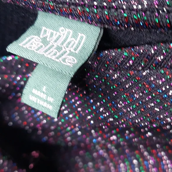 *Worn Once* Wild Fable V-Neck Sparkle Wrap Jumpsuit SZ. L - Picture 4 of 4